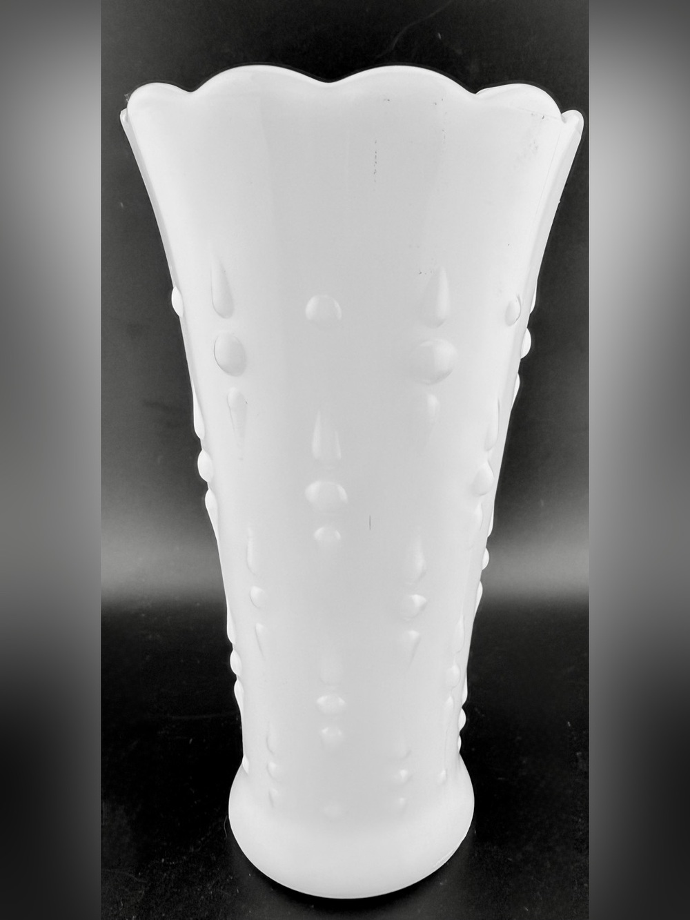Vintage Milk Glass Vase. 7”
